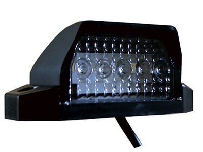Kentekenverlichting 5 LED Zwart
