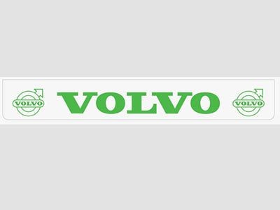 mudflap white rear bumper volvo with green print
