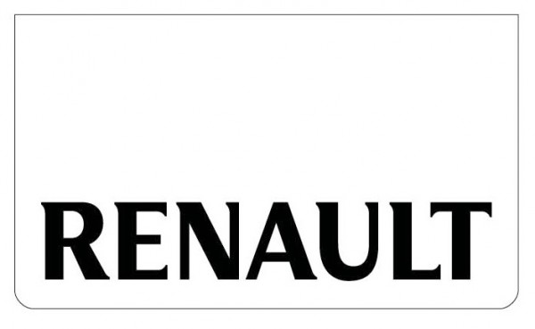 Spatlap Renault wit voorbumper met zwarte opdruk