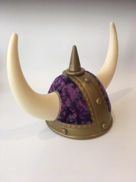 Danish Viking helmet with purple