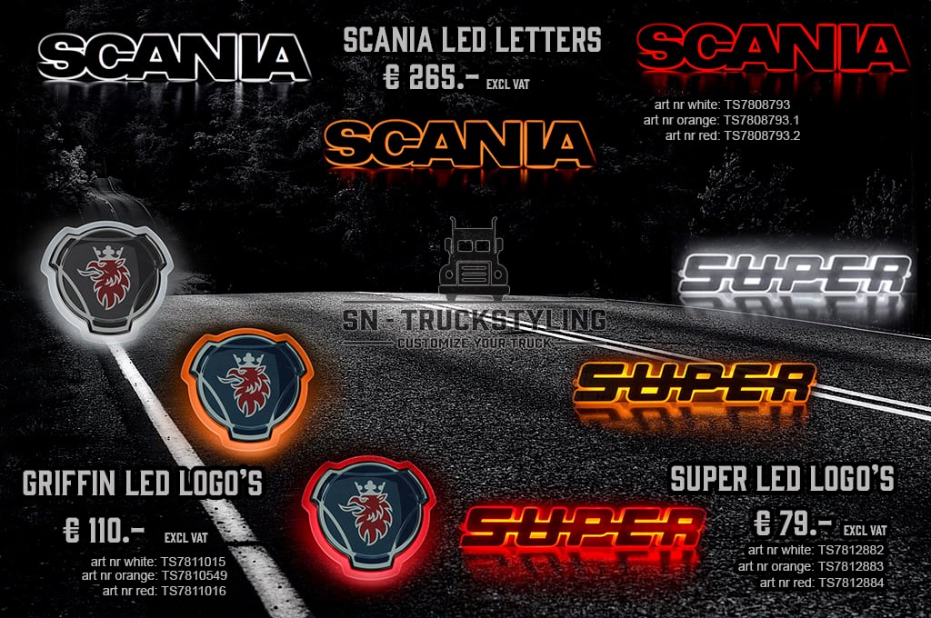 letters / logo's SN-Truckstyling