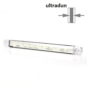 LED sidemarker ultrathin mounting 9 LEDs 9-36V white