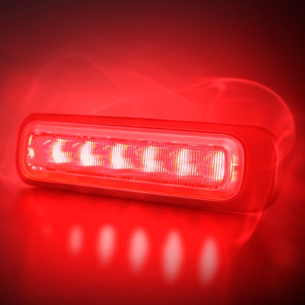 Dark Knight Strobe Light Red 6 LED Dark Lens