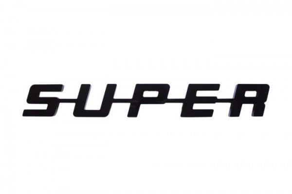 super logo kunststof - zwart