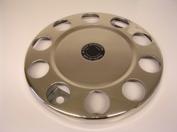 Wheelnut Protector Ring 22.5" Closed Center with circle - Aluminium Trims