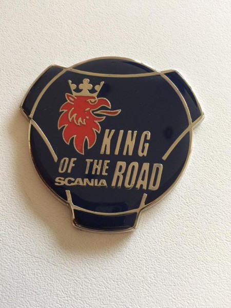 Logo Scania King Of The Road 63mm Blauw
