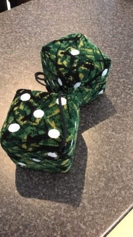 Danish dice plush green