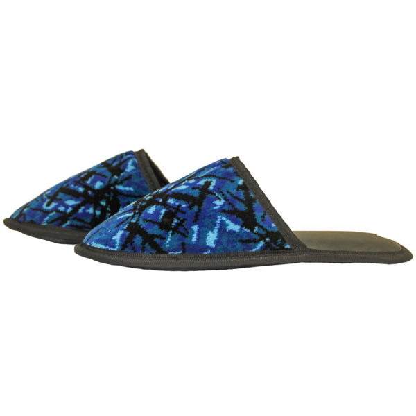 Danish fabric slippers - Blue