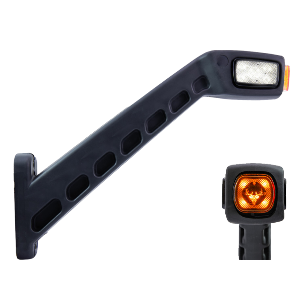 Sidemarker Rubber Arm XL Long Freedom LED 3 Colors - Left