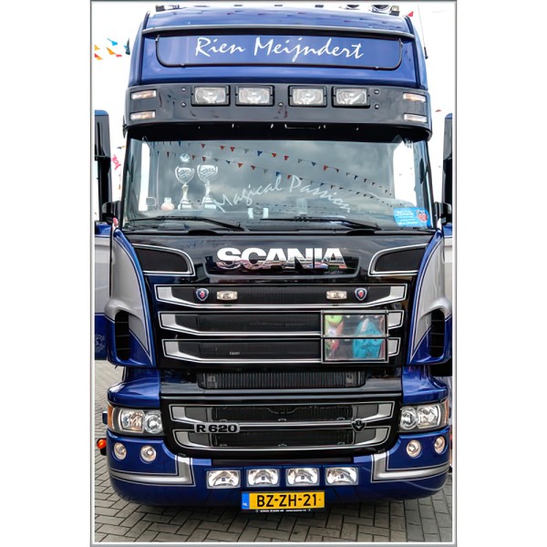 Zonneklep Scania 4-Series - Type 3C - Highline - 4 Lampgaten