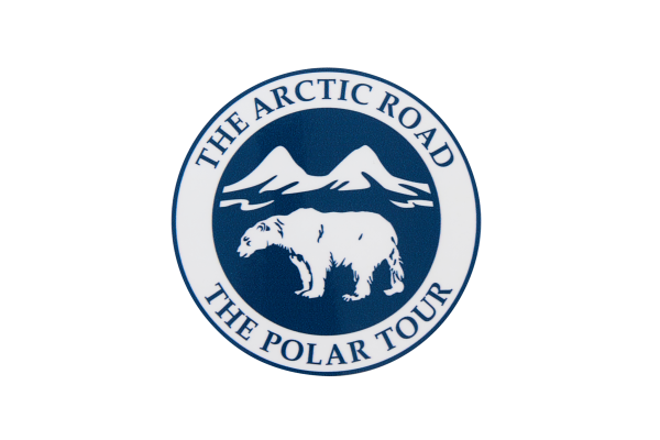 Sticker The Artic Road (rond 10 cm)