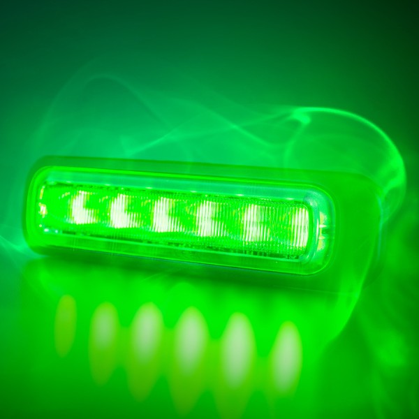 Dark Knight Strobe Light Green 6 LED Dark Lens