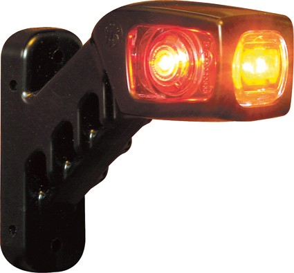 Red / white / orange LED width lamp 12-24V Right corner 139MM