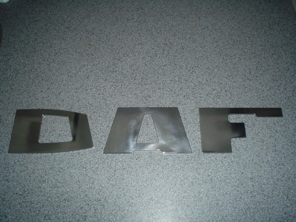 DAF steel letters