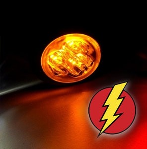 LED flash - hideaway - axitech ur03 ece r65 - orange