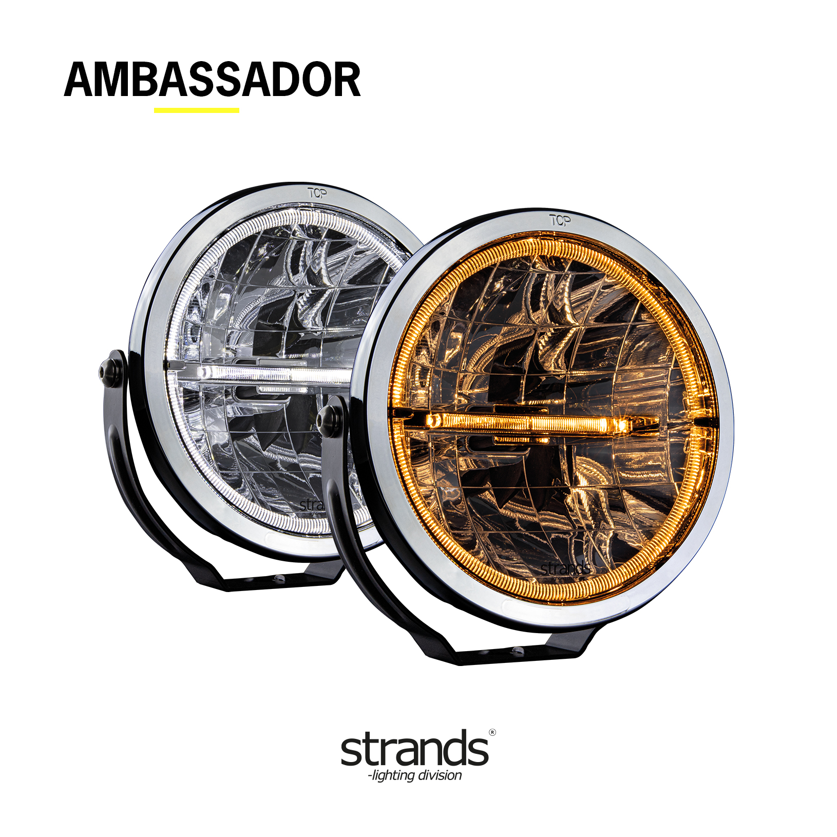 Phare longue portée Strands Ambassador Dark 9 - 12/24V