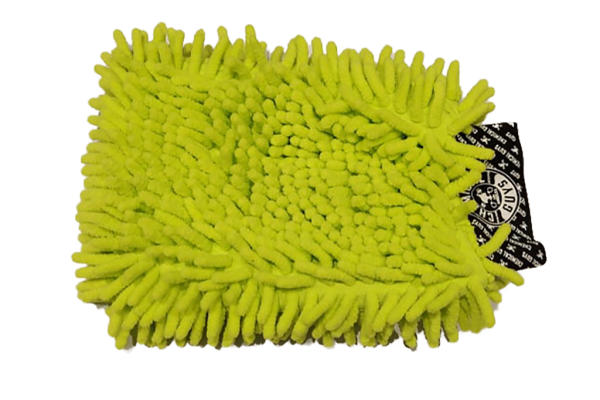 Chenille microfiber premium krasvrije washandschoen - Groen