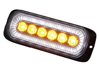 LED flitser 6-LED 12-24V oranje/wit