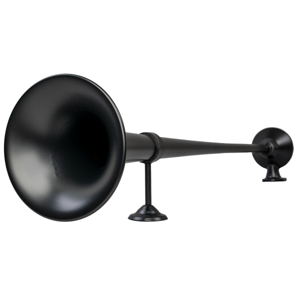 "The Black Edition" - Zwarte Messing Verchroomde Nedking Luchthoorn 950mm - Ø Kelk 180mm