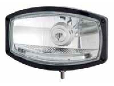 1600 black spotlight with clear glass + LED parking light