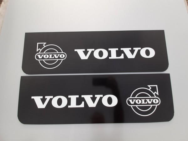Mud flaps front Volvo 18x60cm black and white set of 2