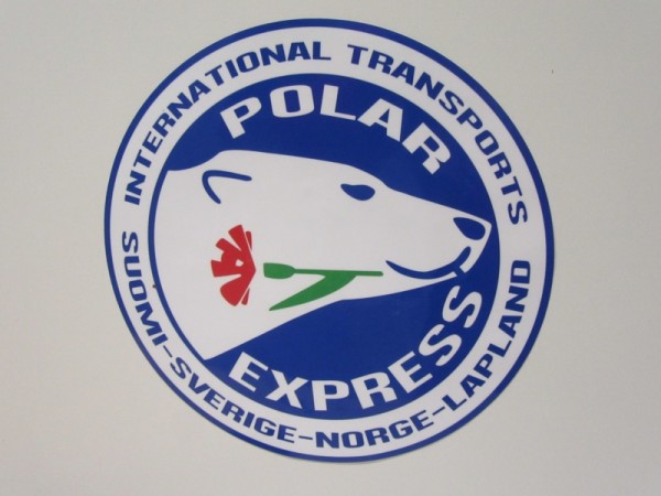 Sticker Polar Express sticker (rond 10 cm)
