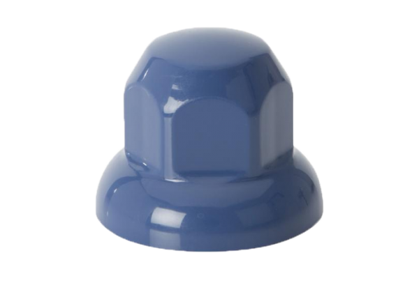 Kunststof wielmoerdop blauw 32mm (20stuks)