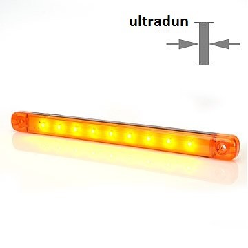 LED sidemarker ultrathin mounting 9 LEDs 9-36V orange