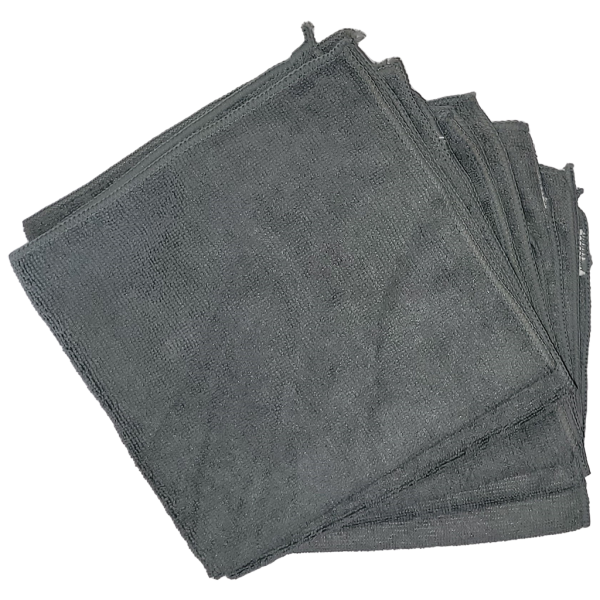 Set (5 Pieces) Microfibre Cloths - Light Grey