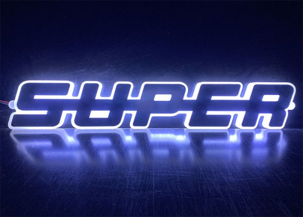 SUPER logo LED 24V - Wit