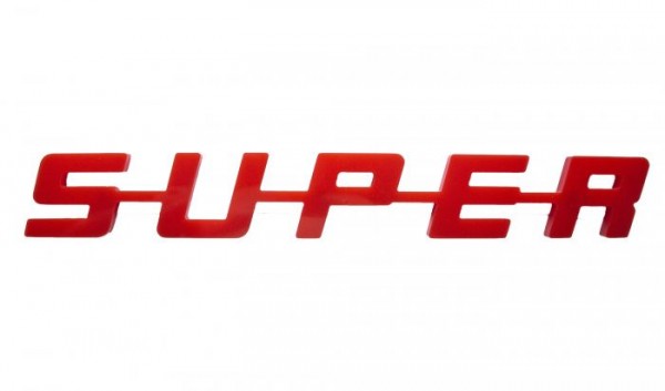 super logo kunststof - rood