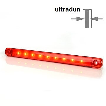 LED sidemarker ultrathin mounting 9 LEDs 9-36V red