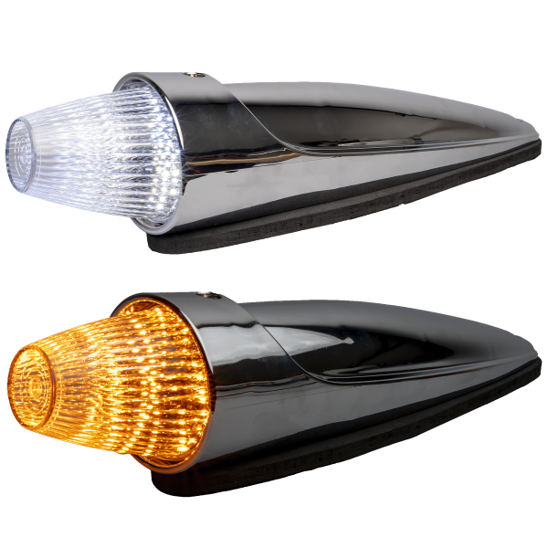 Chrome Torpedo Roof Marker Light - Dual Color LED