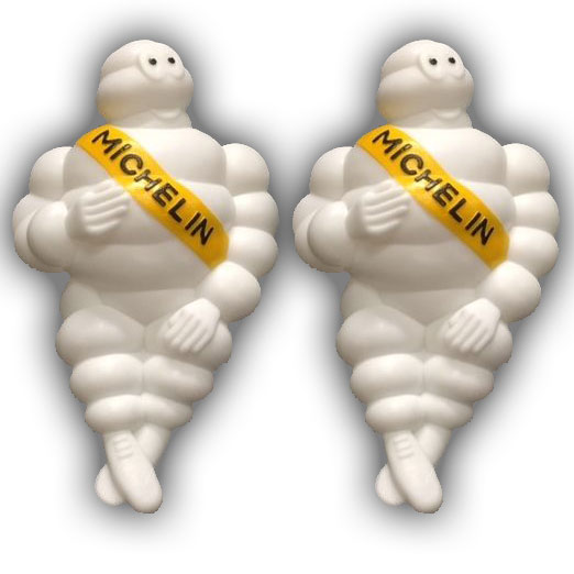 Oldschool Michelin Man with lighting LED set - 2pcs