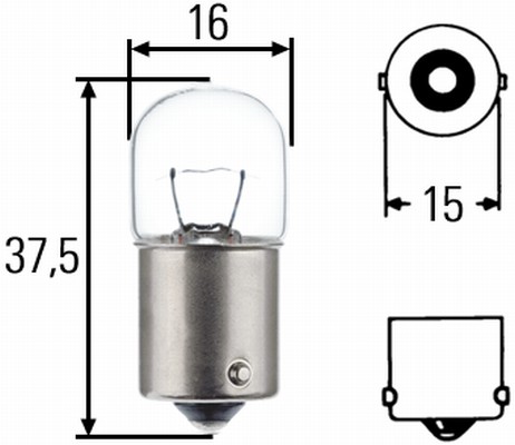 Hella - Light bulb 24V - 10W - Ba1S 1 doos