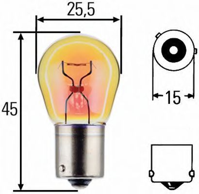 Bulb 24V 21W PY21W BAU15s 1 box