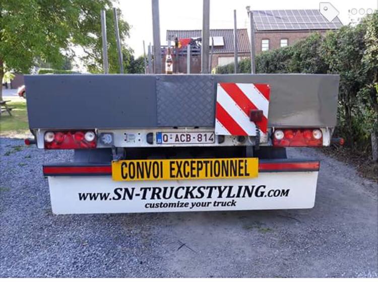 Mudflap sn truck styling white with black lettering