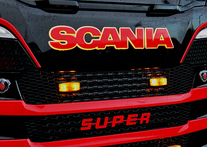 Scania LED lightbase for Scania (grill) logo