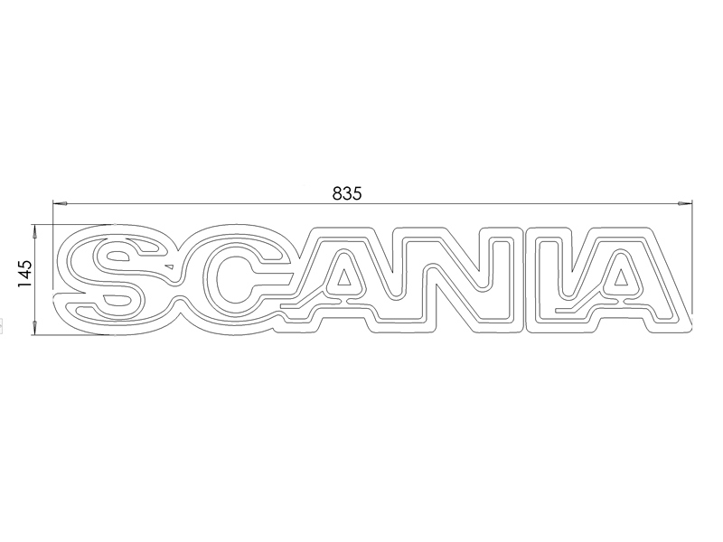 Scania LED lightbase for Scania (grill) logo "Red"