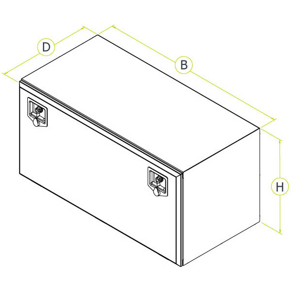 St. Steel Toolbox - W600xH300xD600mm