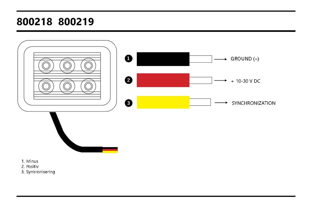 Strobe Light Orange 6 x 3 W LED's