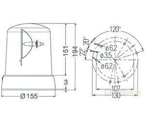 Rotating beacon Hella 24V KL7000F