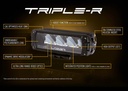 Lazer Triple-R 1000 LED Black + Pos.light 9-32V | 90W | IP67 | 8200 Lumen  W410xH73xD103mm (Width 103mm with supp.) 