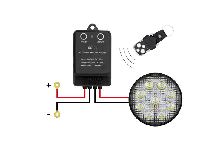 Remote control 10-30V for lights