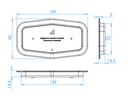 Built-In Frame 12mm for Double Burner