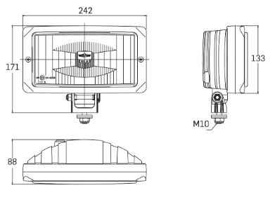 SIM Driving Light rektangel