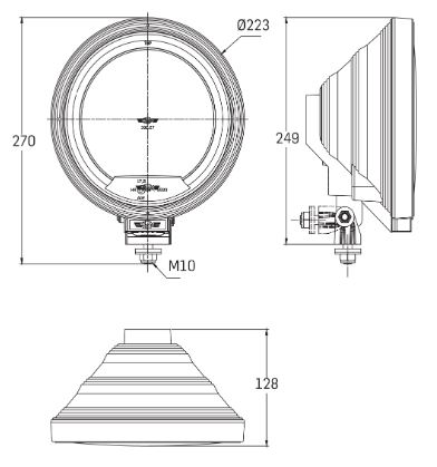 Round 9" Driving Light SiM