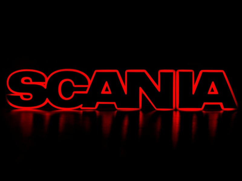 Scania LED lightbase for Scania (grill) logo "Red"