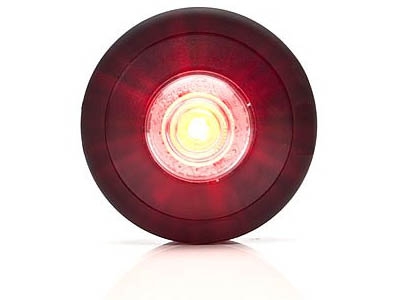 Side marker / tail light LED 12-24V red diam.60 mm