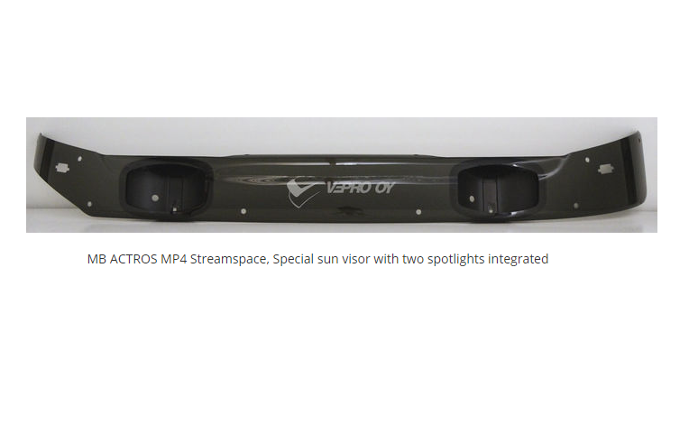 Zonneklep voor Mercedes Actros MP4 Stream Space 2.3M